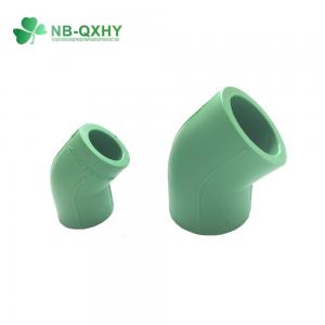 China Equal Korea Materials PPR Pipe Fittings Standard DIN Hot Water Pn25 Green Pipe Elbow on sale