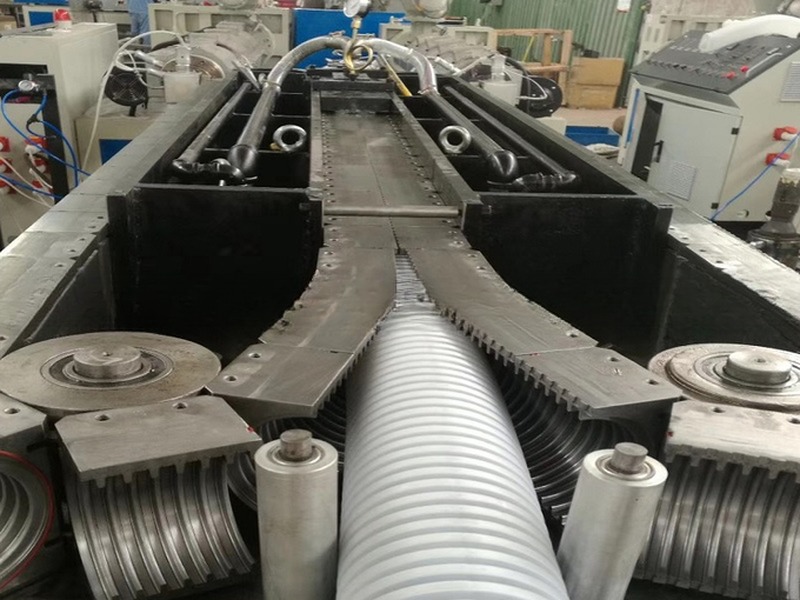PVC Plastic Single Wall Corrugated Pipe Extruder Machine