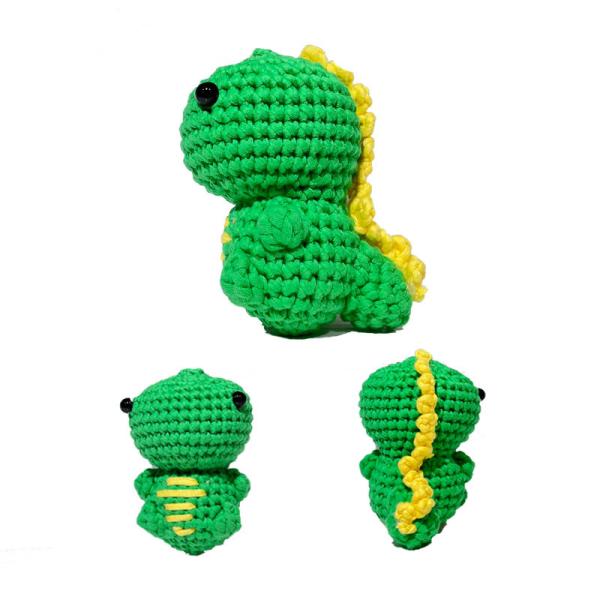 Cute Dinosaur DIY Crochet Kit 1/16NM Crafts Knitting Tool Kit