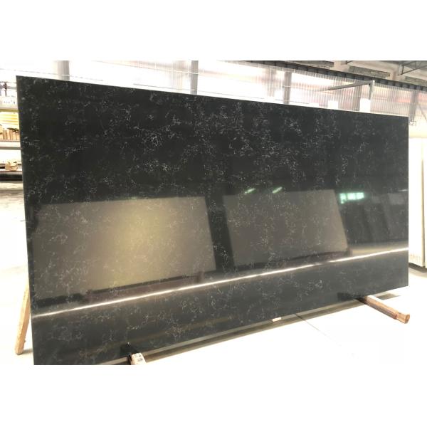 Anti Faded Carrara Quartz Stone Artificial Stone Worktop 6.5 Mohz Hardness
