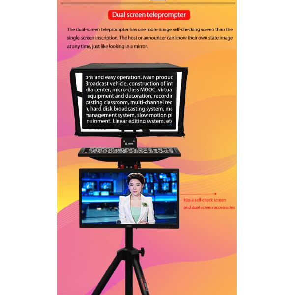 20-inch Single Screen Tempered Prompter Glass for Accurate Teleprompting and Shooting