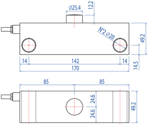 RSBT DOUBLE SHEAR BEAM LOAD CELLS High precision stainless steel Force Load Cell