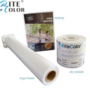 China Inkjet RC Glossy Photo Paper Luster Paper Roll For Canon / Epson Digital Printing on sale