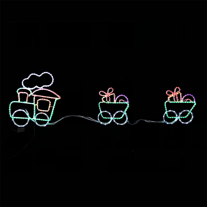 Dynamic flash running train LED rope light motif light IP55 OEM/ODM acceptable Christmas decoration mini size outdoor