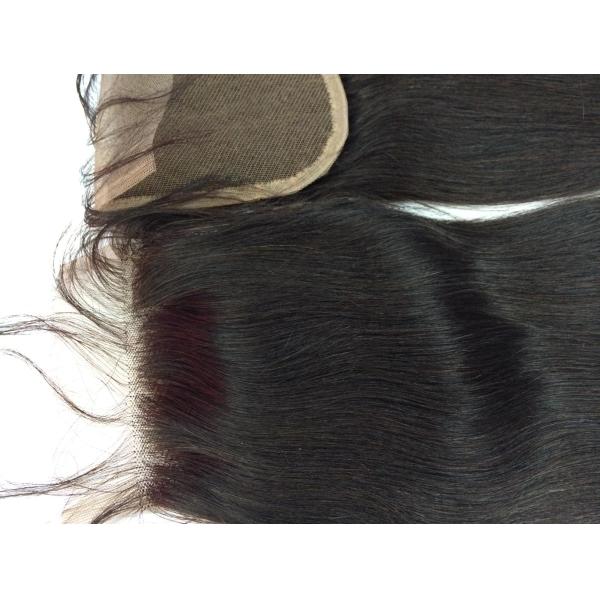 Factory Free Shipping Hot Sell Unprocessed Natural Color 1B# Knot Bleached Three Part 4*4inch Lace Closure Silky