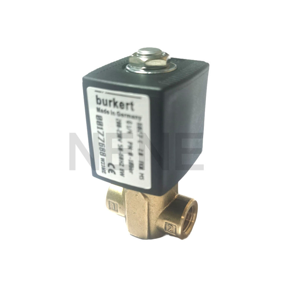 Burkert Solenoid Valve 00134241 6013 Type Direct Acting G1/8-Inch 2.5 Flow Hole FKM Sealed Brass Valve Body 24VAC 8W 0~16bar