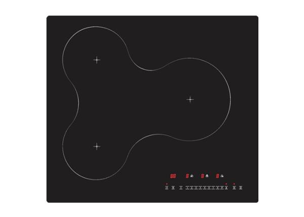 Cheap 5200W Touch Control 3 Zone Induction Cooktops Zinc plating bottom for sale