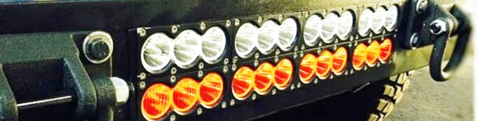 Two color amber and white 240W Cree single row Led light bar 4X4 DHCB-L240SDC