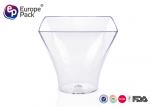 Disposable Dessert Glasses Square And Round Shape 2.5Oz Plastic Cup 75Ml