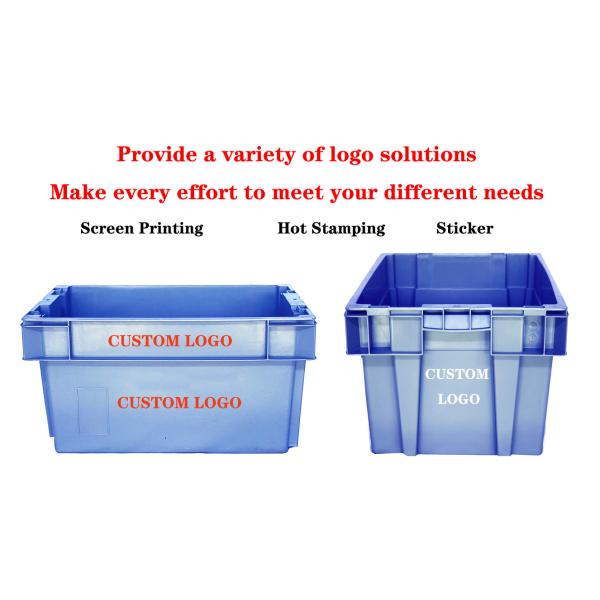 600*300mm Nestable And Stackable Plastic Crate Storage Plastic Moving Heavy Duty Container
