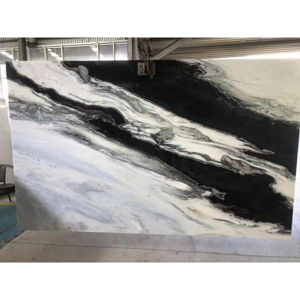 Brazil Panda White Marble Luxury Stone Book-match Background Feature Wall Luxurious Flooring Stone