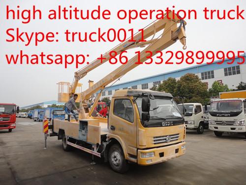 Cheap dongfeng duolika 14-16m overhead working truck for export, high altitude operation truck, aerial working platform truck for sale