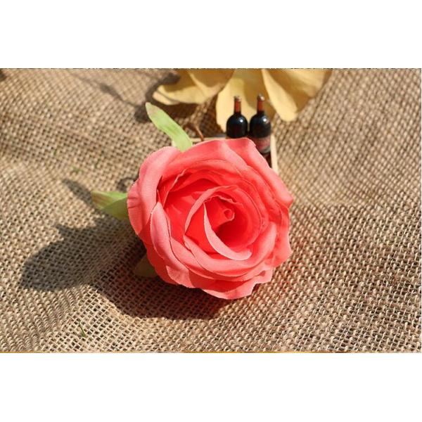 UVG FBL02 silk roses artificial flower head for wedding flower wall backdrop use