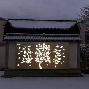 Quality Black Metal Garden Fence Panel Laser Cut Decorative Steel Privacy Panel wholesale