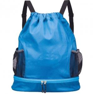 Quality Drawstring Dry Wet Separation Beach Bag Backpack With Shoe Compartment wholesale