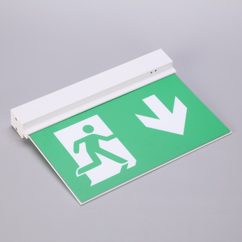 3 Hours Rechargeable Double Sided Emergency Exit Sign 15 Pcs SMD White LED Ni-Cd DSL010AM