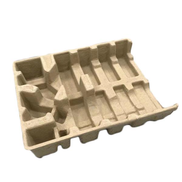 Recyclable Bagasse Pulp Tray Custom Corrugated Trays 1.5mm Thickness