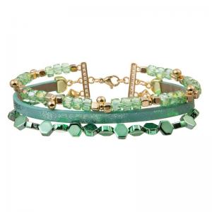 China Green Beaded Mint Stretch Beaded Bracelet Ireland Inspired Gift on sale