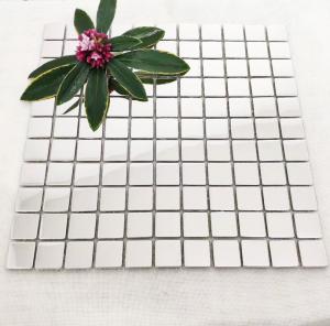 China Small Particle Silver 304 Stainless Steel Mosaic Tiles For Bathroom on sale