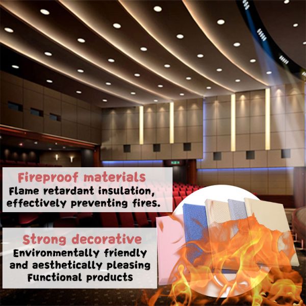 Custom Adhesive Backing Fabric Acoustic Panel Bedroom Soundproofing Panels