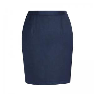 Quality Work Occasion Knee-Length Plain Dyed Button Cotton Pencil Skirt for Elegant Office Lady wholesale