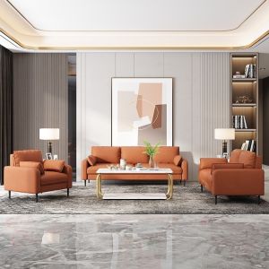 NO Inflatable Wooden Frame Comfortable Loveseat 3 Seater Lounge Italiano Modernos Couch Living Room Furniture -SF-34