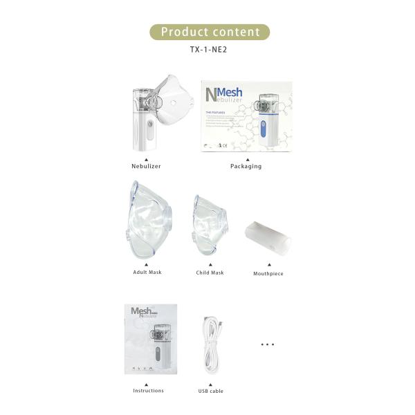Battery Operated Portable Mesh Nebulizer Dustproof Easy Carry