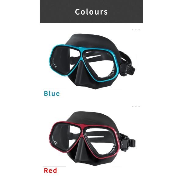 Black Silicone Face Scuba Mask Dive Goggles Aluminium Alloy Frame
