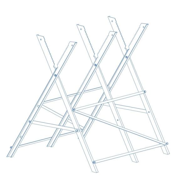Zinc Coating Steel Heavy Duty Steel Sawhorse Height Adjustable Easy To Folding