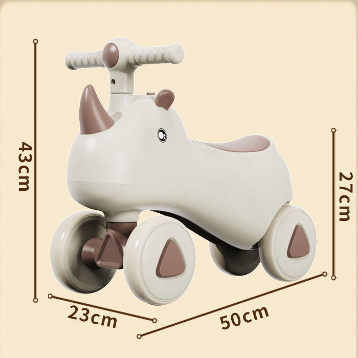 12 Inch Metal Children's Scooter Twisted Anti Rollover Sliding Car for 1-3 Year Olds