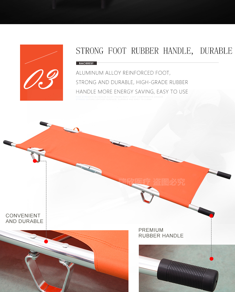 Rescue Folding Medical Stretcher Patient Collapsible Stretcher Ambulance
