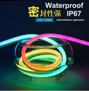 China Progra Color Chasing Magic Digital Rgb Addressable LED Pixel Neon Flex DMX512 Programmable LED Neon Rope Light on sale