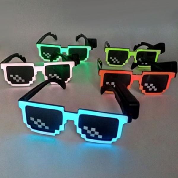 Cheap Mosaic Light Up LED Sunglasses Glowing With 3 Luminous Modes for sale