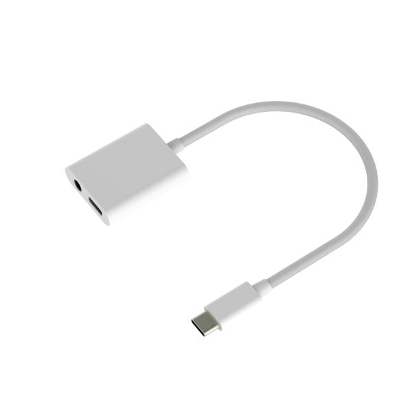 Aux Audio 0.15m USB Type C Adapters For MP4 Player ROHS Listed