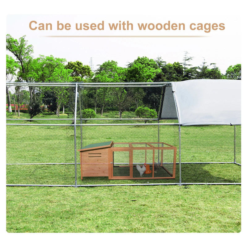 CE Easy Clean 54.5kgs 6x3x2m Walk In Chicken Cage
