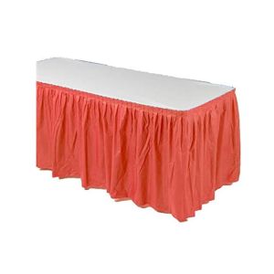 Emerald Green Disposable Waterproof Table Skirt Plastic Party Table Skirt
