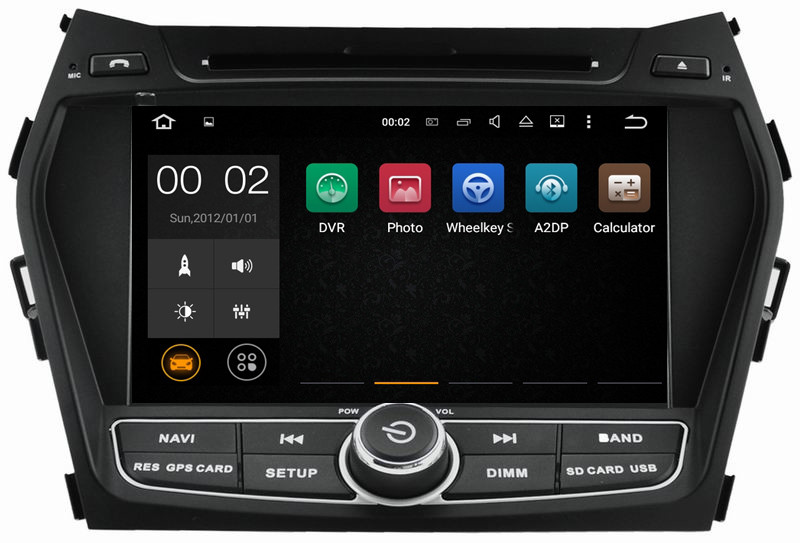 Ouchuangbo car multimedia stereo Head unit android 7.1 for Hyundai IX45 2012 with 3g wifi 16GB Flash dual zone AUX