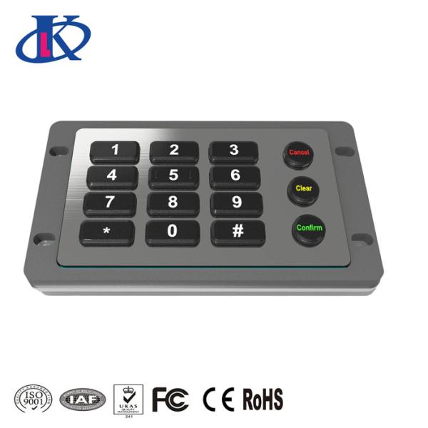 Cheap Excellent Tactile Feel Backlit Metal Keypad , Weatherproof Keypad Customizable Key Layout for sale