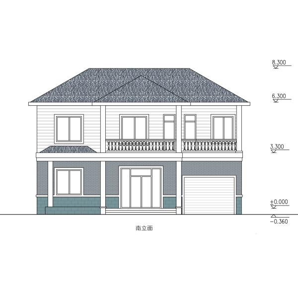 2 Floors Light Steel Structure House Countryside For Residence Long Life