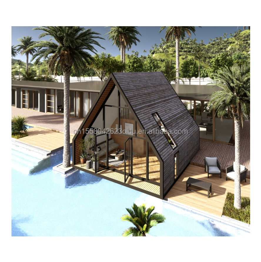 20ft or 40ft Outdoor Steel Shipping Container Other Modern Design Triangle Container House for Hotel or Couples' Holiday
