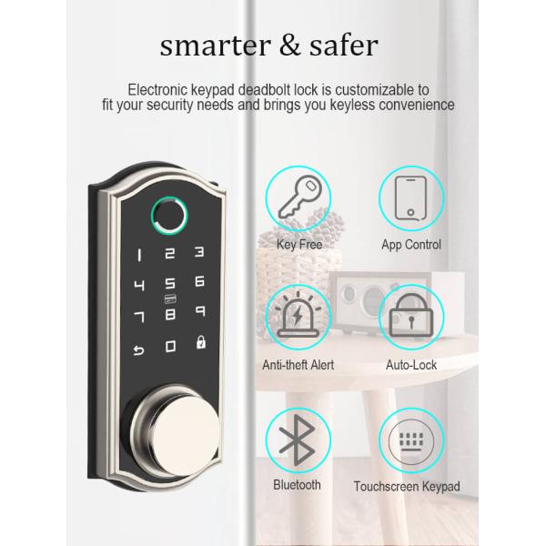 HFSecurity BP03 Biometric Keyless Smart Phone Open way Bluetooth Fingerprint Door Look