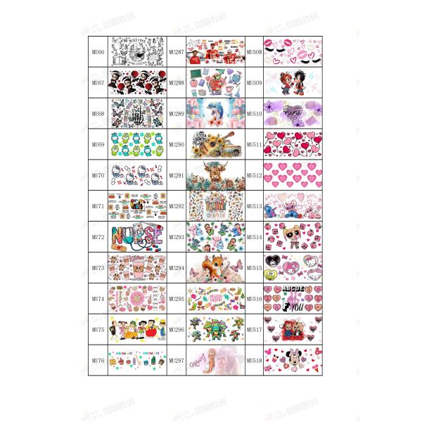 20oz Glass Beer Can UVDTF Tumbler Sticker Decals UV DTF Cup Wrap Trans Waterproof