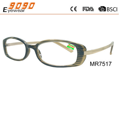 Unisex fashion design reading glasses with stainless steel, suitable for men and