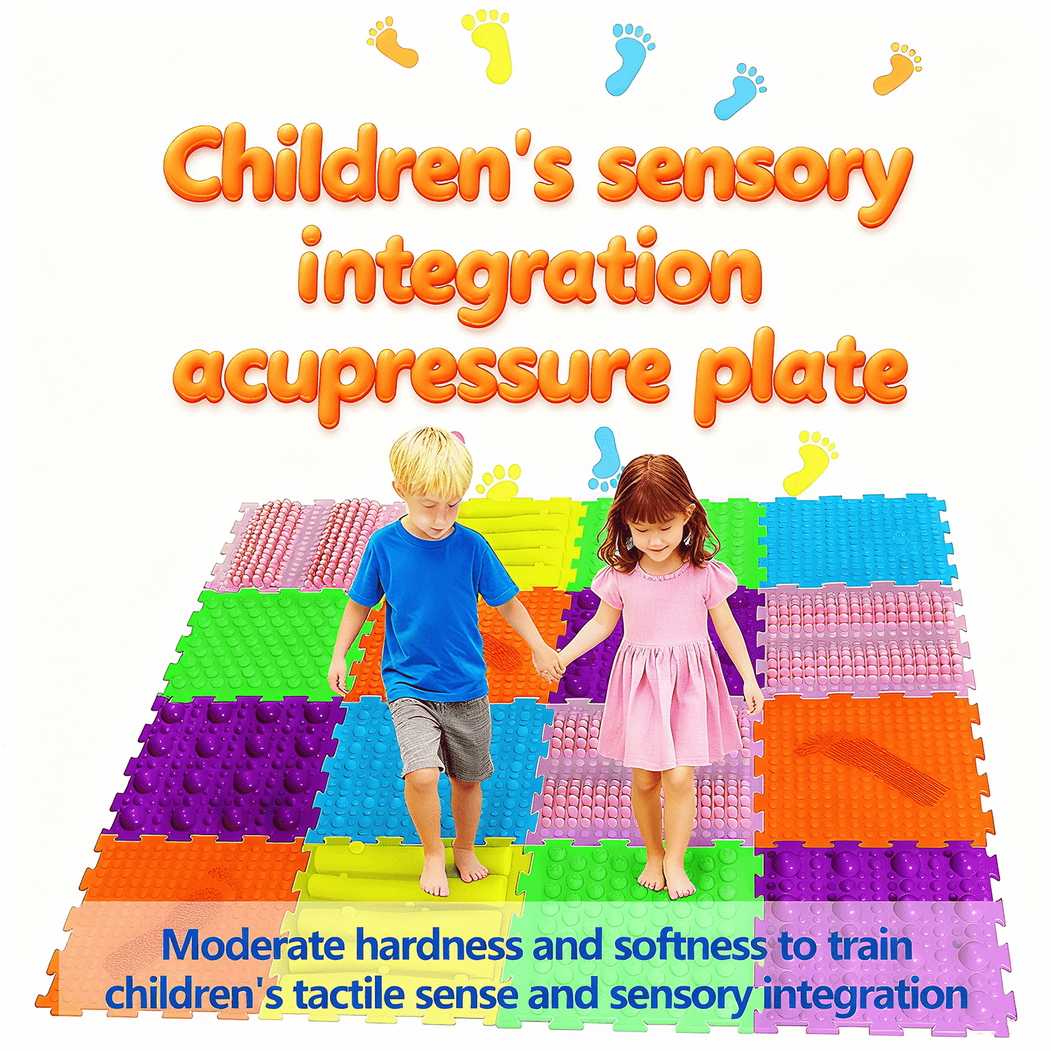 Silicone baby play mat showing textured surface and vibrant colors