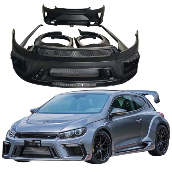 ASP Style FRP Volkswagen Scirocco Body Kit Car Rear Bumper Diffuser Hood OEM