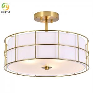 China Fabric Semi Flush Mount LED Ceiling Light For Home Hotel on sale