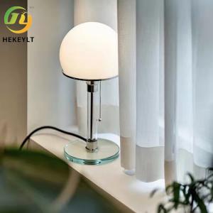 Quality Bedroom Hotel Nordic Modern Simple LED Table Lamp Design Glass Metal Hemisphere Table Lamp wholesale