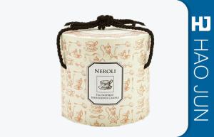 Quality Luxury Cardboard Cylinder Tubes With Handle , Recyclable Candle Gift Boxes wholesale