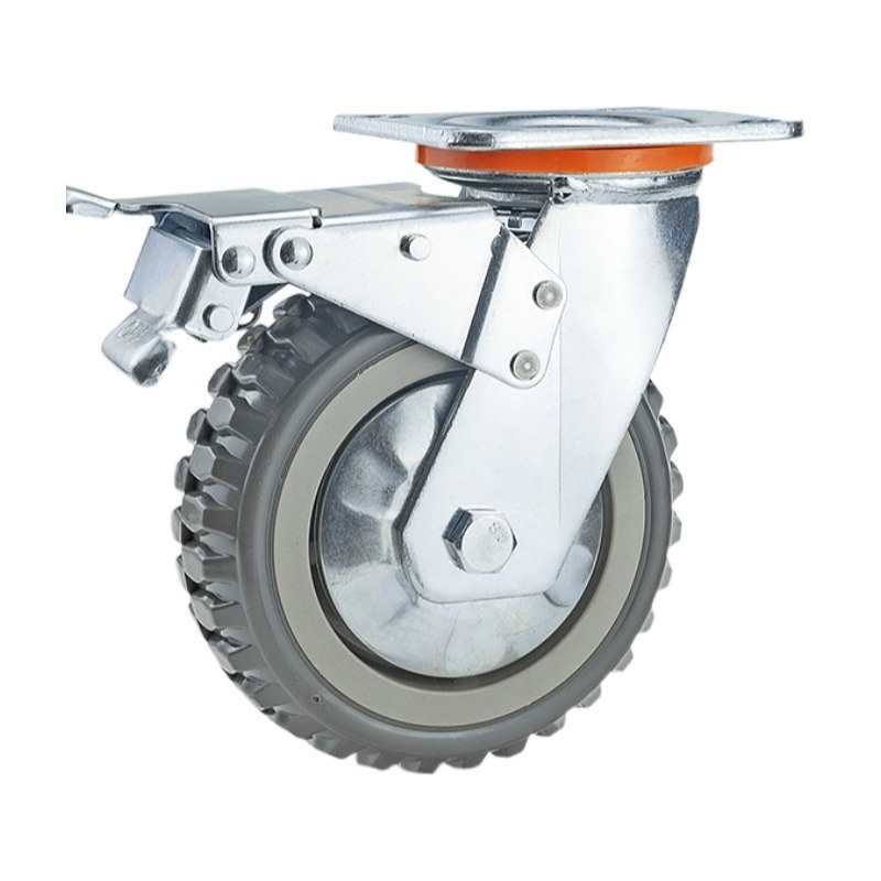 4inch 5inch 6inch 8inch Heavy Duty Industrial Rubber Free Trolley Swivel Caster