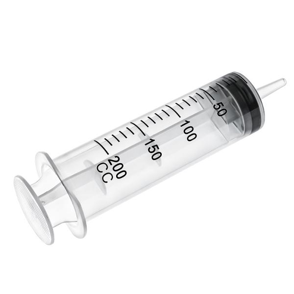 200ml Food Grade Plastic Disposable Syringe With Precise Scale Perfect For Storage And Measurement Of Solutions